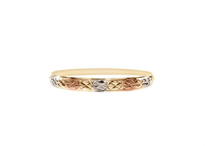 3 Tone Plated | Diamond Cut Bangles